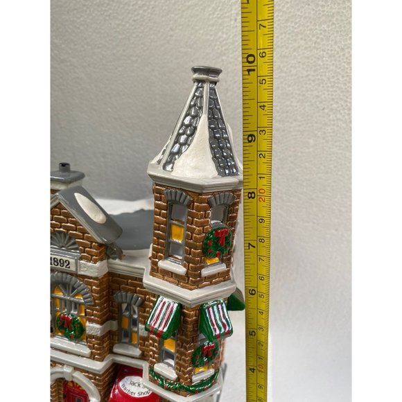Department 56 Christmas Village Snow Village Jack's Corner Barber Shop - Picture 8 of 10